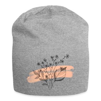 flower - Jersey-Beanie - Grau meliert - Vorne