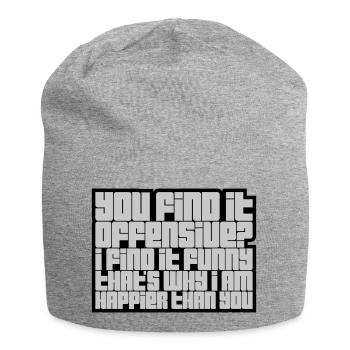 You find it offensive - Jersey-Beanie - Grau meliert - Vorne