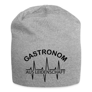 Gastronom aus Leidenschaft Symbol Puls Gastronomie - Jersey-Beanie - Grau meliert - Vorne