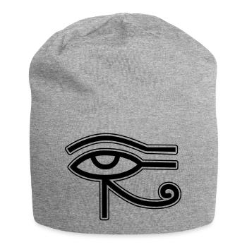 Oeil Horus Egypte - Bonnet en jersey - gris chiné - Devant