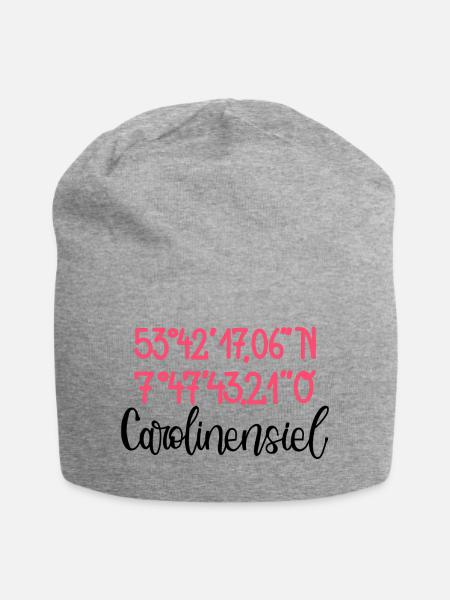 Carolinensiel - mein Herzensort - Jersey-Beanie - Grau meliert