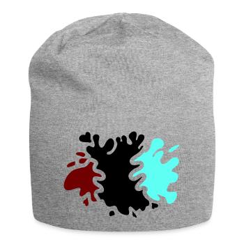Splashes of color - Jersey Beanie - heather grey - Front