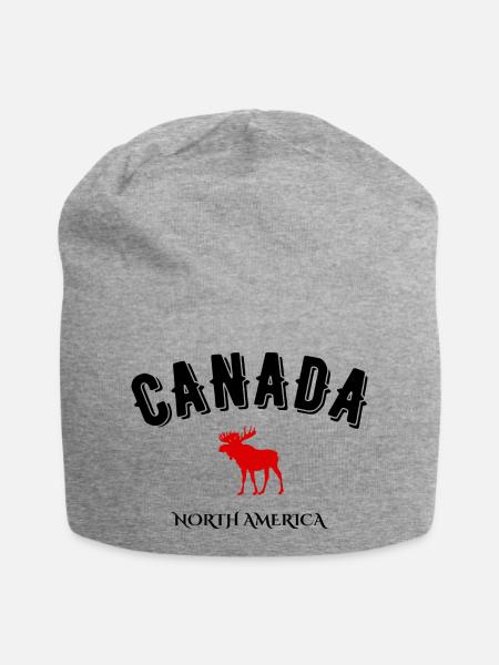 Kanada Nordamerika - Jersey-Beanie - Grau meliert