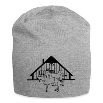 Goat farm or stable - Jersey Beanie - heather grey - Front
