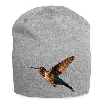 Many species of hummingbirds are endangered - Jersey Beanie - heather grey - Front