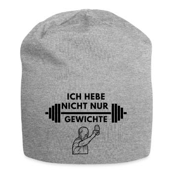 Ich hebe nicht nur gewichte by LordKacz - Jersey-Beanie - Grau meliert - Vorne