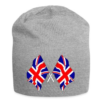 Two flags Great Britain - Jersey Beanie - heather grey - Front
