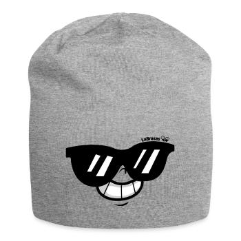 Yes! by LaBrasas - Jersey Beanie - heather grey - Front