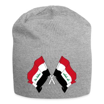 Deux drapeaux croisés de l’Irak - Bonnet en jersey - gris chiné - Devant