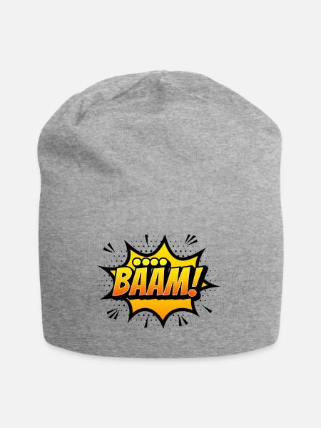 Bääm! - Jersey-Beanie - Grau meliert