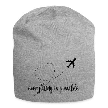 Everything is possible - Jersey Beanie - heather grey - Front