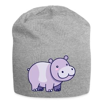Hippopotamus - Jersey Beanie - heather grey - Front