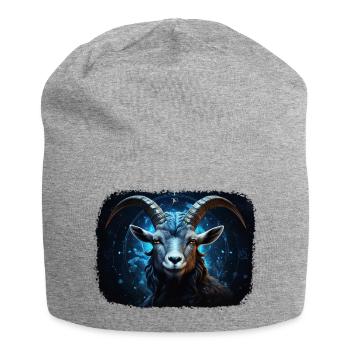 Sternzeichen Steinbock - Jersey-Beanie - Grau meliert - Vorne