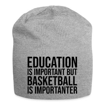Basketball Basketball Basketball - Jersey Beanie - heather grey - Front