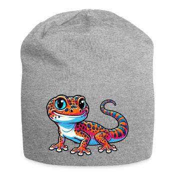 Gecko - Jersey-Beanie - Grau meliert - Vorne
