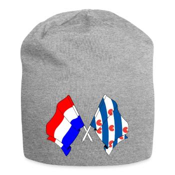 Drapeau des Pays-Bas, Frise croisé - Bonnet en jersey - gris chiné - Devant