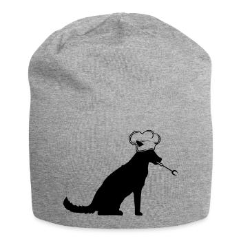Chien Grill Master Grilling Chef Chapeau, Chef Hunger - Bonnet en jersey - gris chiné - Devant