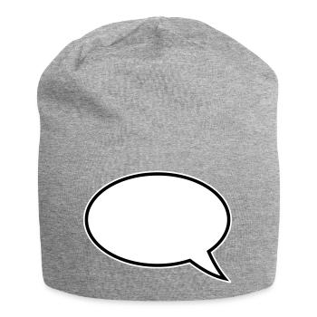Conception de bulles de dialogue - Bonnet en jersey - gris chiné - Devant