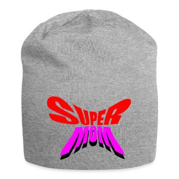 Super Mom / Super Maman - Jersey Beanie - heather grey - Front