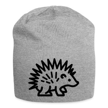 Stachelschwein - Jersey-Beanie - Grau meliert - Vorne