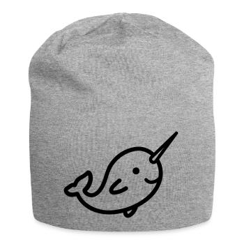 Narwal - Jersey-Beanie - Grau meliert - Vorne