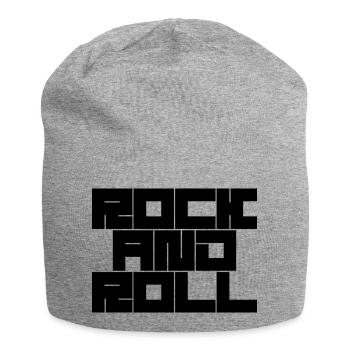 Rock'n'Roll Typografie Design - Jersey-Beanie - Grau meliert - Vorne