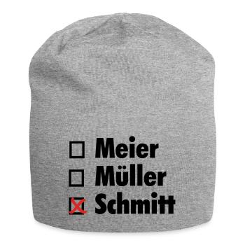 Ankreuzshirt - Jersey-Beanie - Grau meliert - Vorne