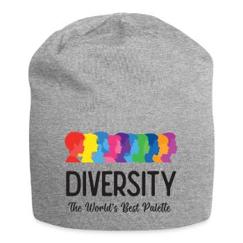 LGBT-Pride-Monat – Vielfalt. Die beste Palette - Jersey-Beanie - Grau meliert - Vorne