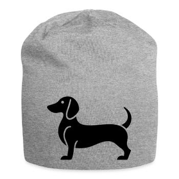 teckel - Bonnet en jersey - gris chiné - Devant