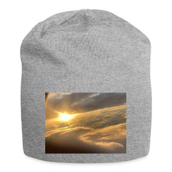 Sunlight over a sea of clouds - Jersey Beanie - heather grey - Front