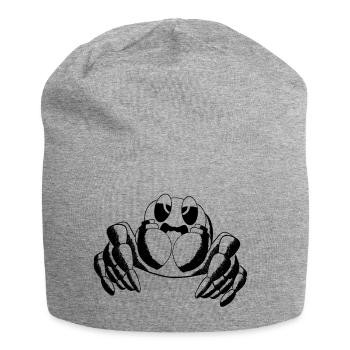 Retro tattoo style Spinne - Jersey-Beanie - Grau meliert - Vorne