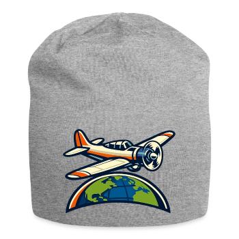 World Airplane Symbolism - Jersey Beanie - heather grey - Front