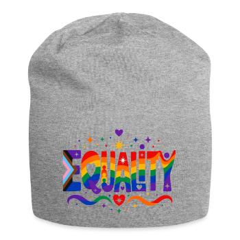 Equality Rainbow Diversity Shirt Sticker Throw Pillow - Jersey Beanie - heather grey - Front