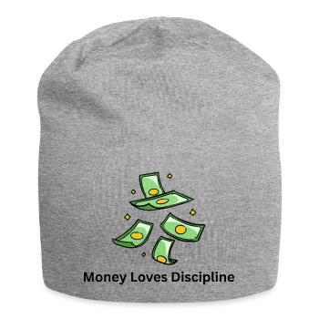 Money Loves Discipline – Business Mindset - Jersey Beanie - heather grey - Front