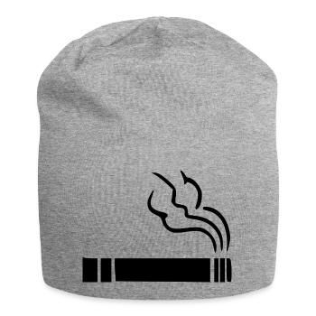Zigarette Raucherzone - Jersey-Beanie - Grau meliert - Vorne