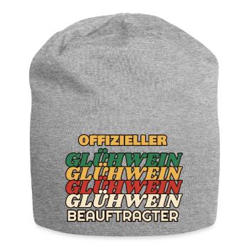 Offizieller Glühwein-Beauftragter - Retro - Jersey-Beanie - Grau meliert - Vorne