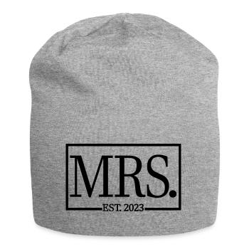 Mme Est. 2023 Fiançailles Mariage Douche nuptiale - Bonnet en jersey - gris chiné - Devant