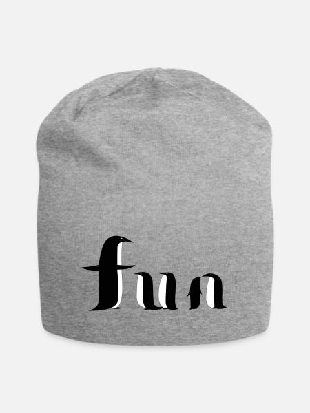 Funny Penguin - Jersey-Beanie - Grau meliert