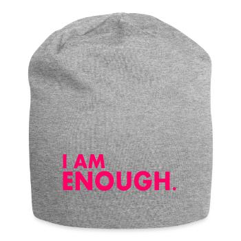 I am enough - Jersey-Beanie - Grau meliert - Vorne