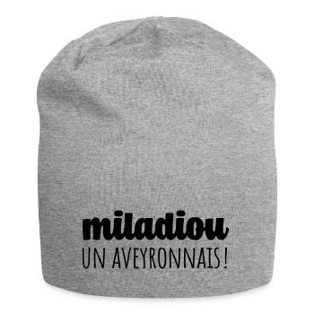Miladiou aveyronnais - Bonnet en jersey - gris chiné - Devant