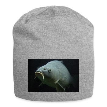 la pêche carpe - Jersey-Beanie - Grau meliert - Vorne