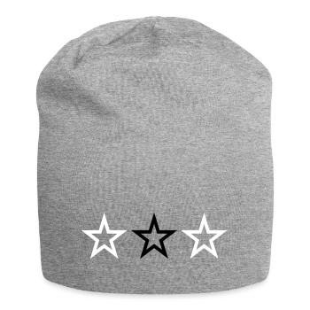 3 STARS - Jersey Beanie - heather grey - Front