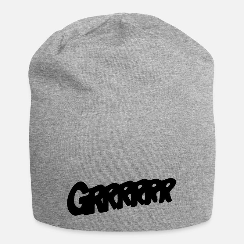 grrr - Jersey-Beanie - Grau meliert