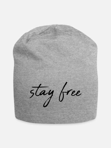 Stay free - Jersey-Beanie - Grau meliert