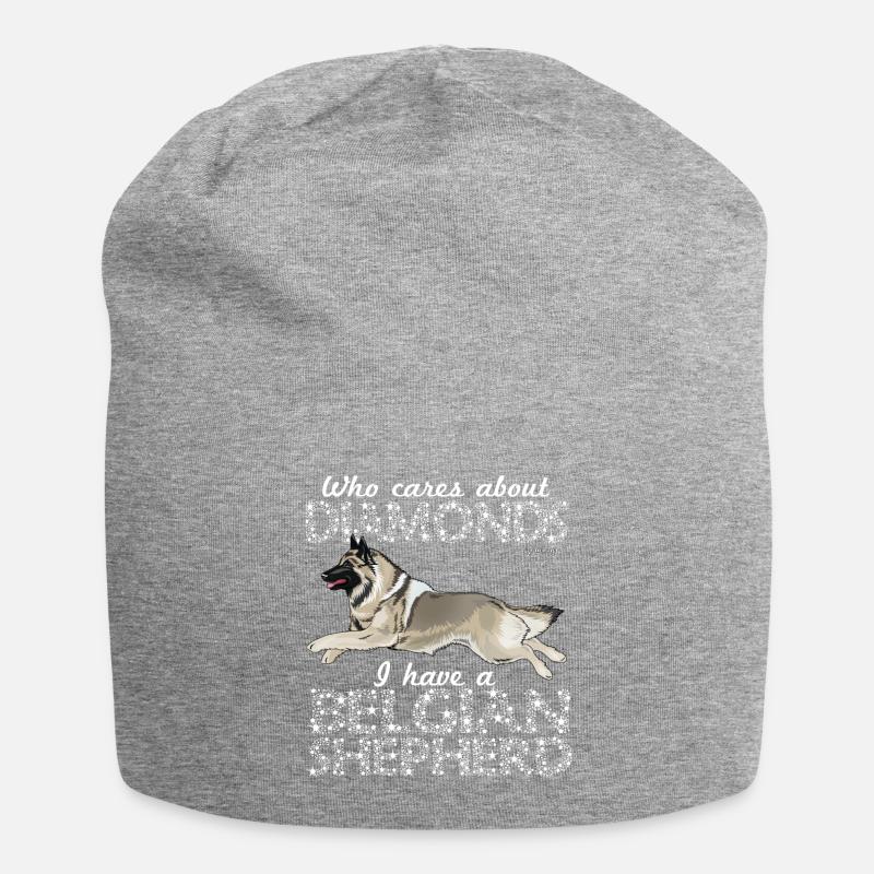 BelgianShep Diamonds3 - Jersey-Beanie - Grau meliert