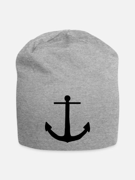 anker - Jersey-Beanie - Grau meliert