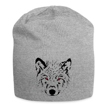 wolf - Jersey Beanie - heather grey - Front