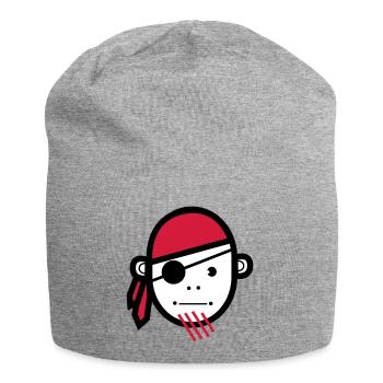 Pirate | pirates | pirates | boucaniers | marin - Bonnet en jersey - gris chiné - Devant
