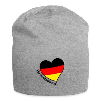 WM EM Heart Germany World Cup Soccer - Jersey Beanie - heather grey - Front