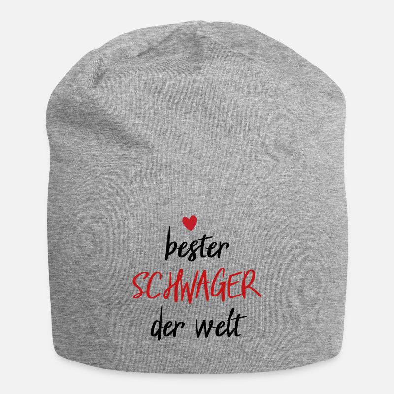 Bester Schwager Der Welt - Spruch Geschenk - Jersey-Beanie - Grau meliert